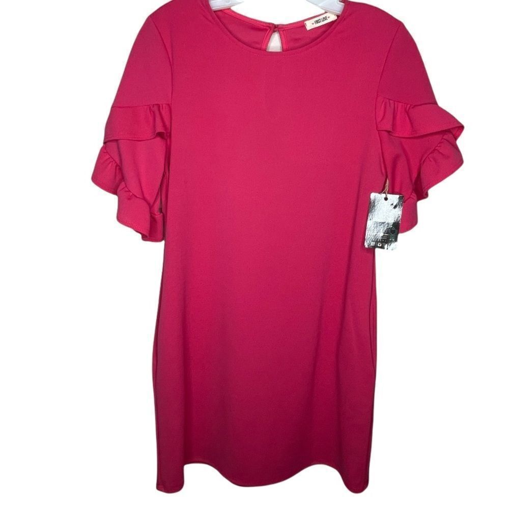 First Love Hot Pink Chandelier Dress nwt